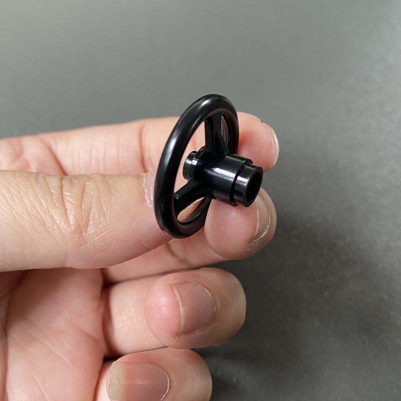 Compatible Building Block 2819 Small Particle Building Block Technology Spare Parts 4580509 Black 3X3 Steering Wheel Steering