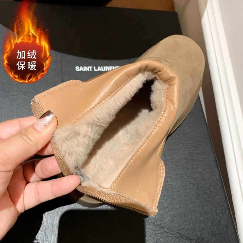 Cowhide version~ 8cm short boots for women in stock, new versatile matte leather thick-soled Martin boots in autumn 2025