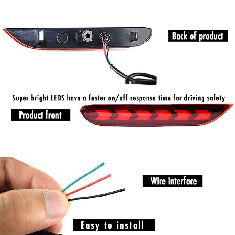 Rear Bumper Reflectors Light For Nissan Altima Sedan Rogue For Infiniti Q50 Q70 Car Accessories-A87Q