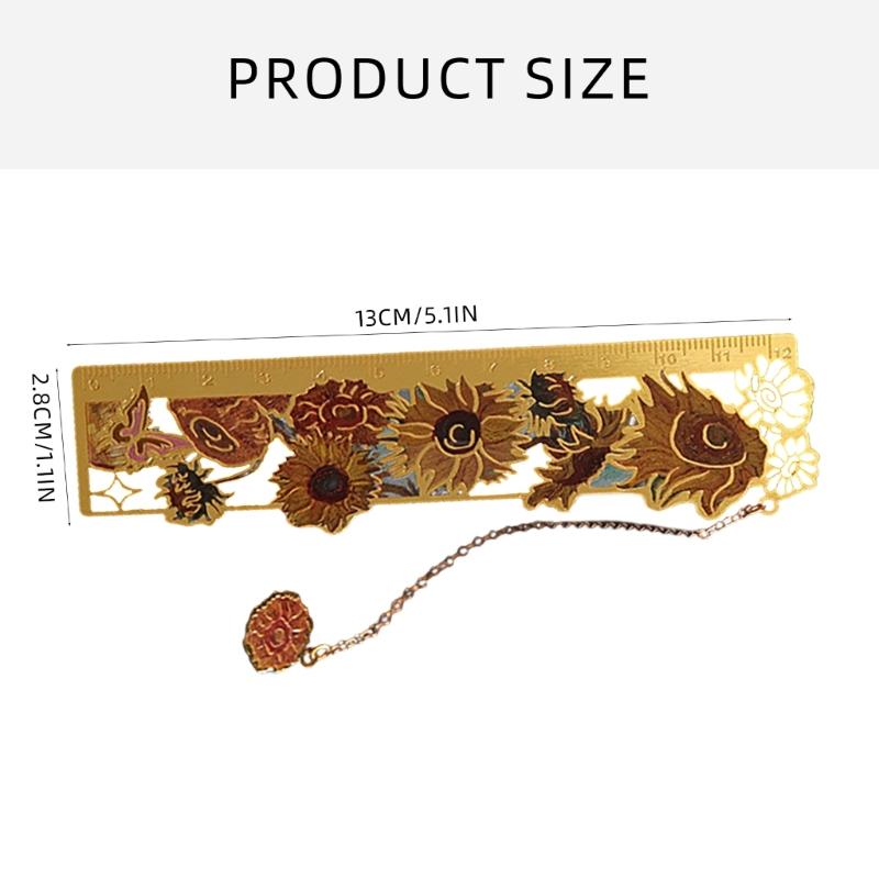 Vintage Hollow Bookmarks with Chain Hollow Metal Bookmarks Book Page Divider for Teacher Book Lover Reading Accessories