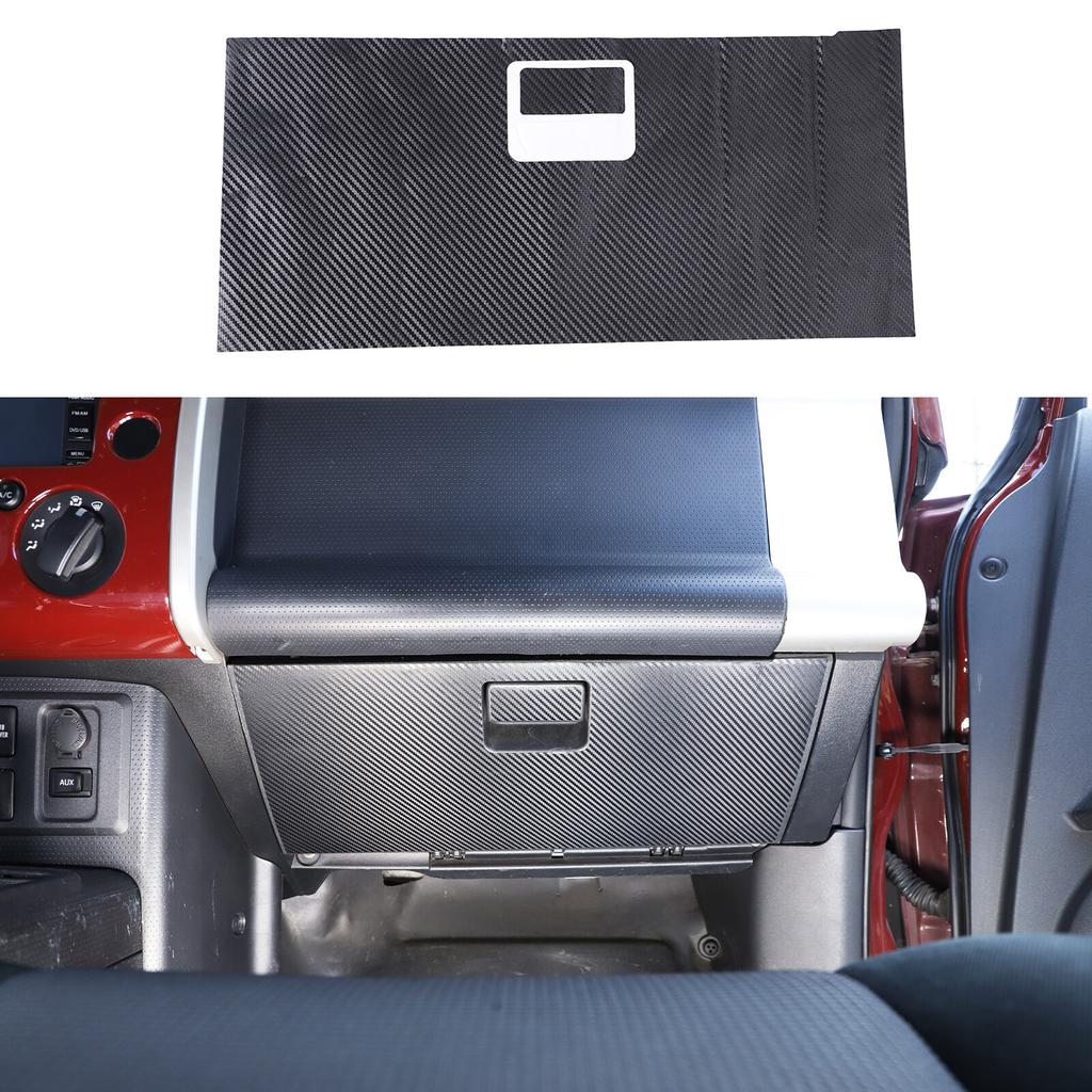 Carbon Fiber Glove Box Panel Cover Trim Sticker For Toyota FJ Cruiser 2007-21