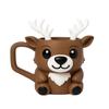Christmas Deer Ice Cream Pint Holder with Spoon Cute Animal Cooler Sleeve Leak Proof Popsicle Cozy Beer Can Holder Deer Lover Gifts