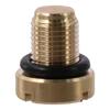 Qicarkey Radiator Expansion Tank Bleeder Screw, Brass Reservoir Plug Bleeder Screw with Rubber