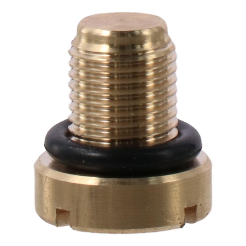 Qicarkey Radiator Expansion Tank Bleeder Screw, Brass Reservoir Plug Bleeder Screw with Rubber