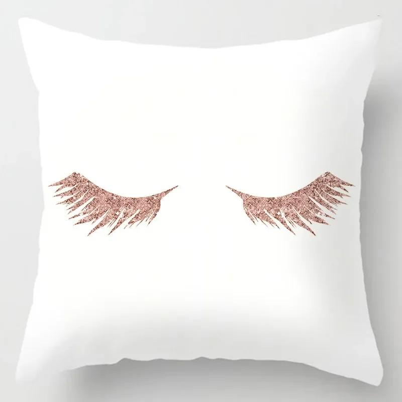 Fashionable Luxury Home Decoration Geometric Lines Abstract Style Ginkgo Leaf Print Pillow Cover Office Chair Cushion Cover