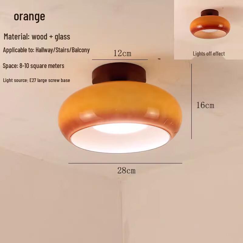 XuanYong Retro Walnut & Brass Chinese Ceiling Light