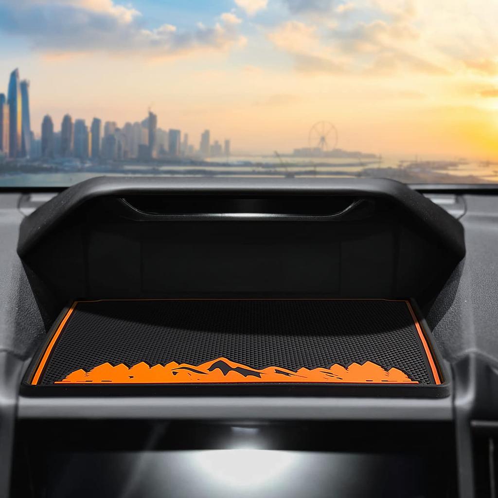 Marchfa Non-Slip Mat, Interior Mat, For Subaru Forester SK XV Impreza Exclusive Non-Slip Coaster Included Dashboard Mat (Orange)