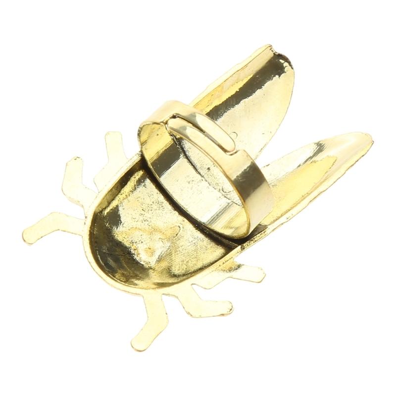 Creative Unisex Insect Adjustable Rings Unique Exaggeration Finger Rings Adornment Metal Cicada Shaped Rings Adornment