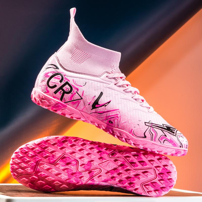 Nowe Młodzieżowe Buty Sportowe CR7 Niskie Buty Piłkarskie dla Uczniów z Długimi i Łamanymi Kolcami do Treningu i Meczy Profesjonalne