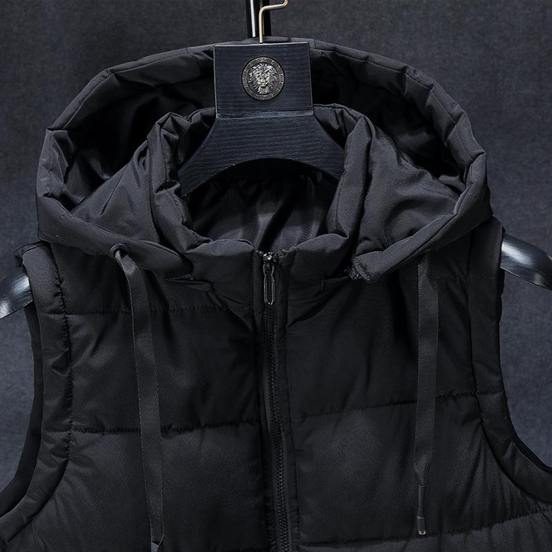 Plus Größe L-7XL Männer Warme Weste Mit Kapuze Neue Casual Herbst Winter Ärmellose Jacken Für Männer