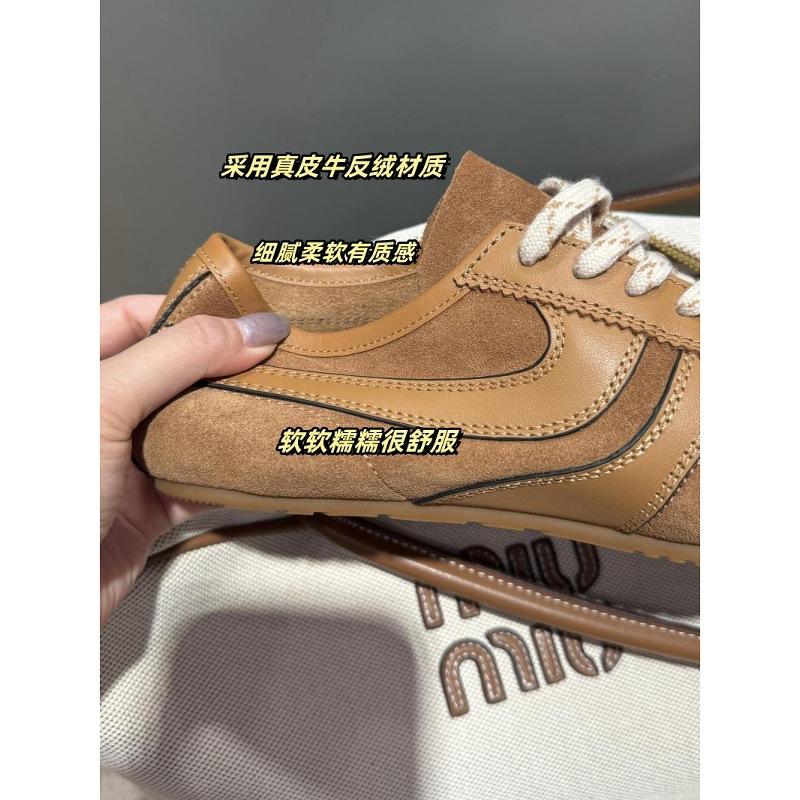 2025 autumn leather Forrest Gump shoes casual versatile sports shoes retro lace-up niche low-top inner Zengde training shoes women