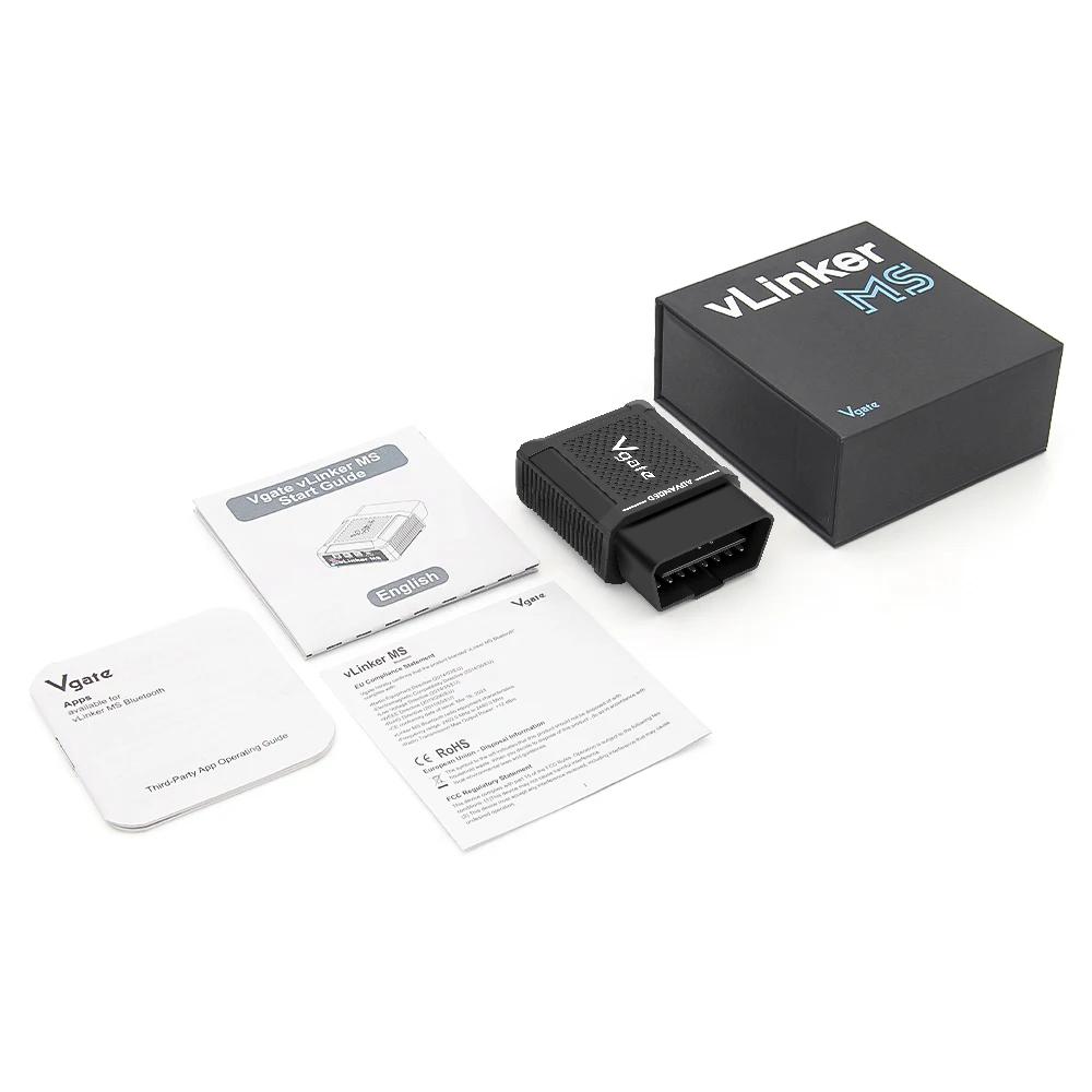 2025Neuer Vgate vLinker MS BT Auto OBD2 Scanner für 12V/24V ELM327 V2.3 Alle Systeme Diagnosewerkzeug CH LS HS SW MS CAN