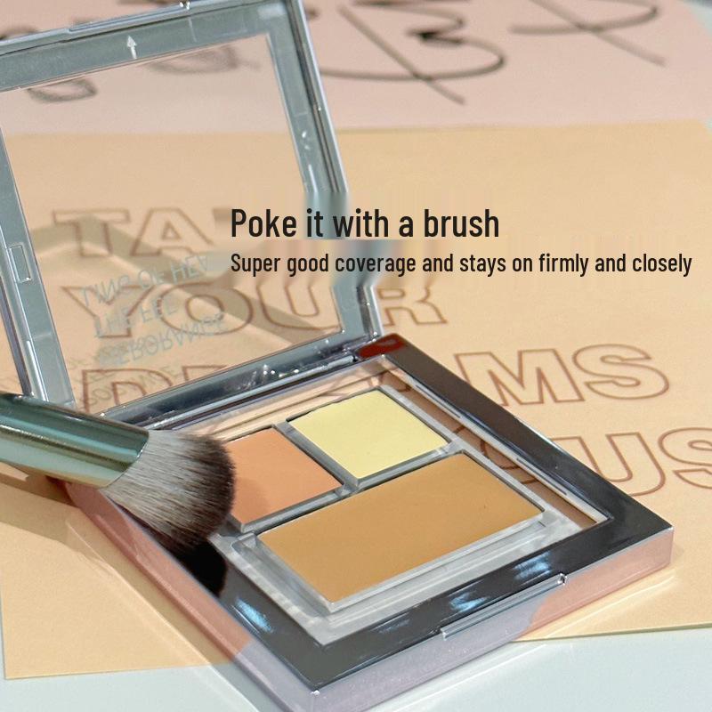 HERORANGE Three-Color Concealer: Covers Blemishes, Acne Scars, Dark Circles, and Tear Troughs.