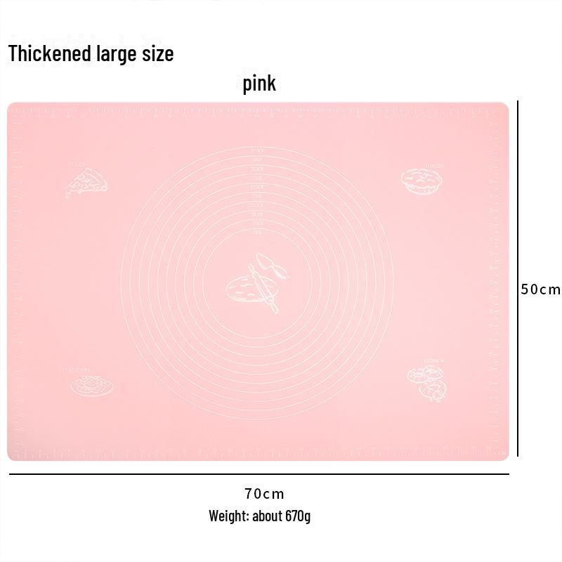 Large Non-Slip Silicone Kneading and Rolling Pad - Thick, Non-Stick Baking Mat