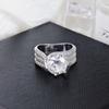 Cross Six-Prong Luxury Pavé Ring - Classic European & American Style, Hot Selling Women's Jewelry R7851