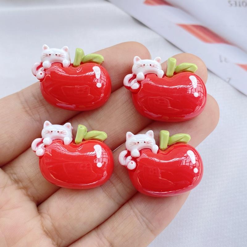 10 Pcs New Cute Cartoon Little Girl, Cat Series Flat Back Resin Scrapbooking DIY Jewelry Hairpin Craft Decoration Accessorie