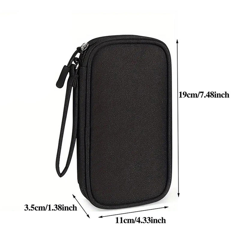 

Dust Proof Power Supply Hard Disk Protective Cover For Power Bank Data Cable Storage Bag Multi-layer Digital Accessory Bag чёрный