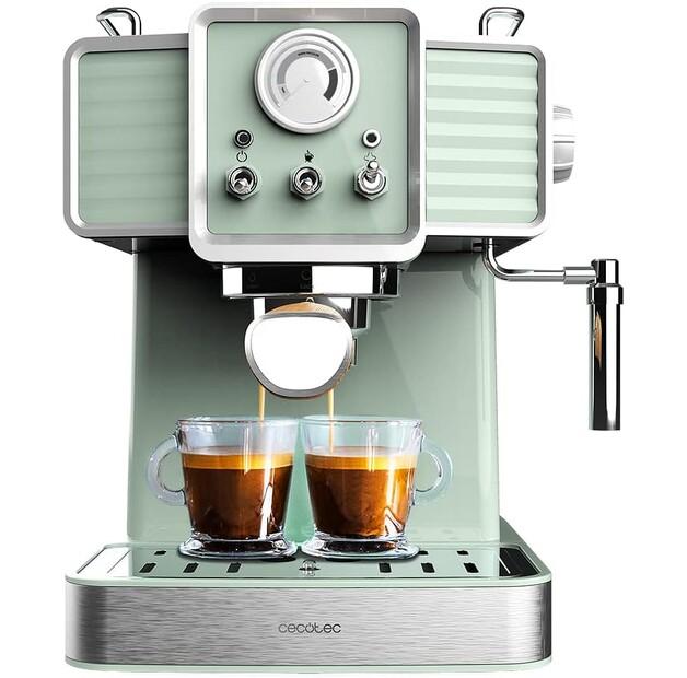 Кофеварка Cecotec Power Espresso 20 Traditional светло-зеленый (01576)