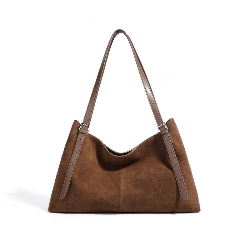Suede Matte Large Capacity Bag Women's Retro Commuter Premium Sense Light Luxury Leather Women's Shoulder Bag