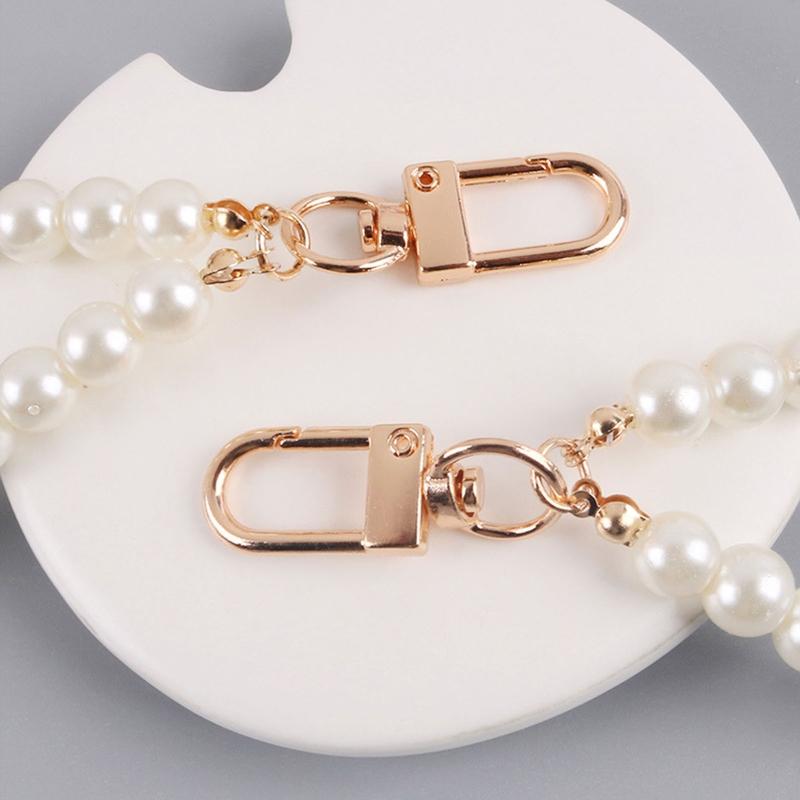 Cute Girl Heart Pearl Keychain Antique Alloy for Key Chain Mobile Phone for Case Bag Schoolbag Pendant Ornaments Trendy