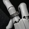 Retro "Thorn Path" Adjustable Open Ring For Men Silver-plated Copper Punk Gothic Edgy Jewelry Unisex Trendy Accessories Gift