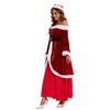 M-6XL Large Size Christmas Costume Santa Claus with Shawl Adult Female Christmas Dress Stage Performance Clothing Full Set