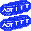 Pegatinas ADT Doble Cara, Señales de Seguridad ADT Impresión HD Material Impermeable Pegatinas para Ventana - Paquete de 8