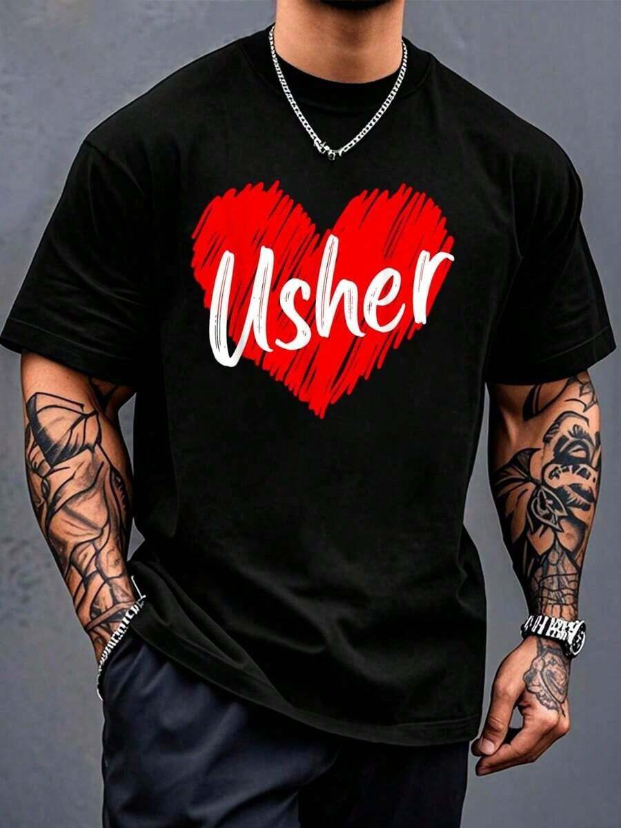 

Retro Usher Name Shirt In My Usher Era For Unisex T-Shirt Print XXL