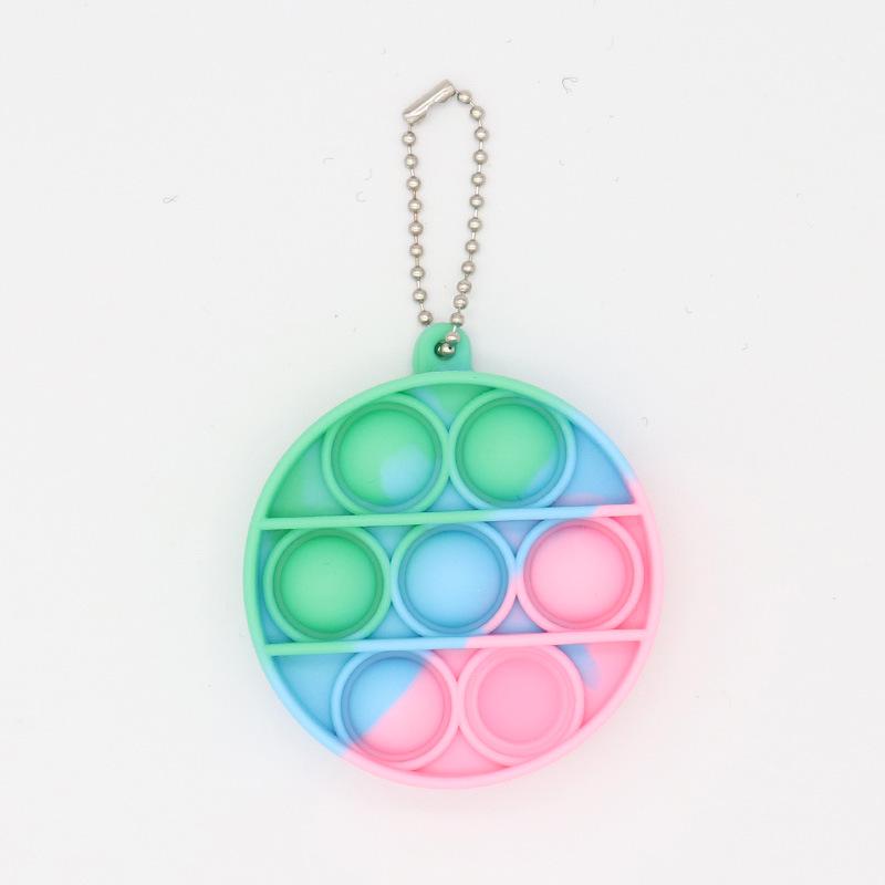 Colorful Silicone Keychain Bubble Toy - Mouse Killer Pendant and Educational Decompression Tool