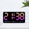 Digital Wall Clock With Temperature And Led Display For Living Room Decor