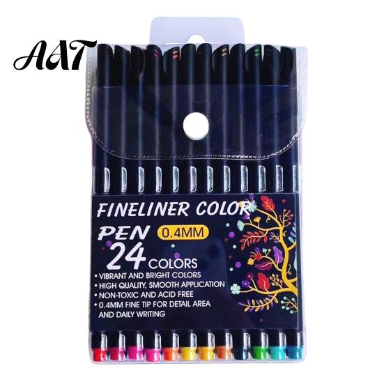 Quick Drying Art Markers Fine Point Pen, 0.4mm Ultra-fine Needle Tip, Waterproof Quick-drying Ink Colored Fineliner Marker Set Drawing Pens 12
