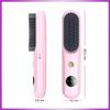 Portable Rechargeable Wireless Straightening Comb with Negative Ion Hair Care, Curl and Straighten Dual-Function Beauty Device