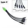1 USB male to 5 way 10 way type c DC 5.5x2.1mm 2.0x0.7mm male 5P V3 V8 mirco usb male power charging spring cable 10 in1 charger