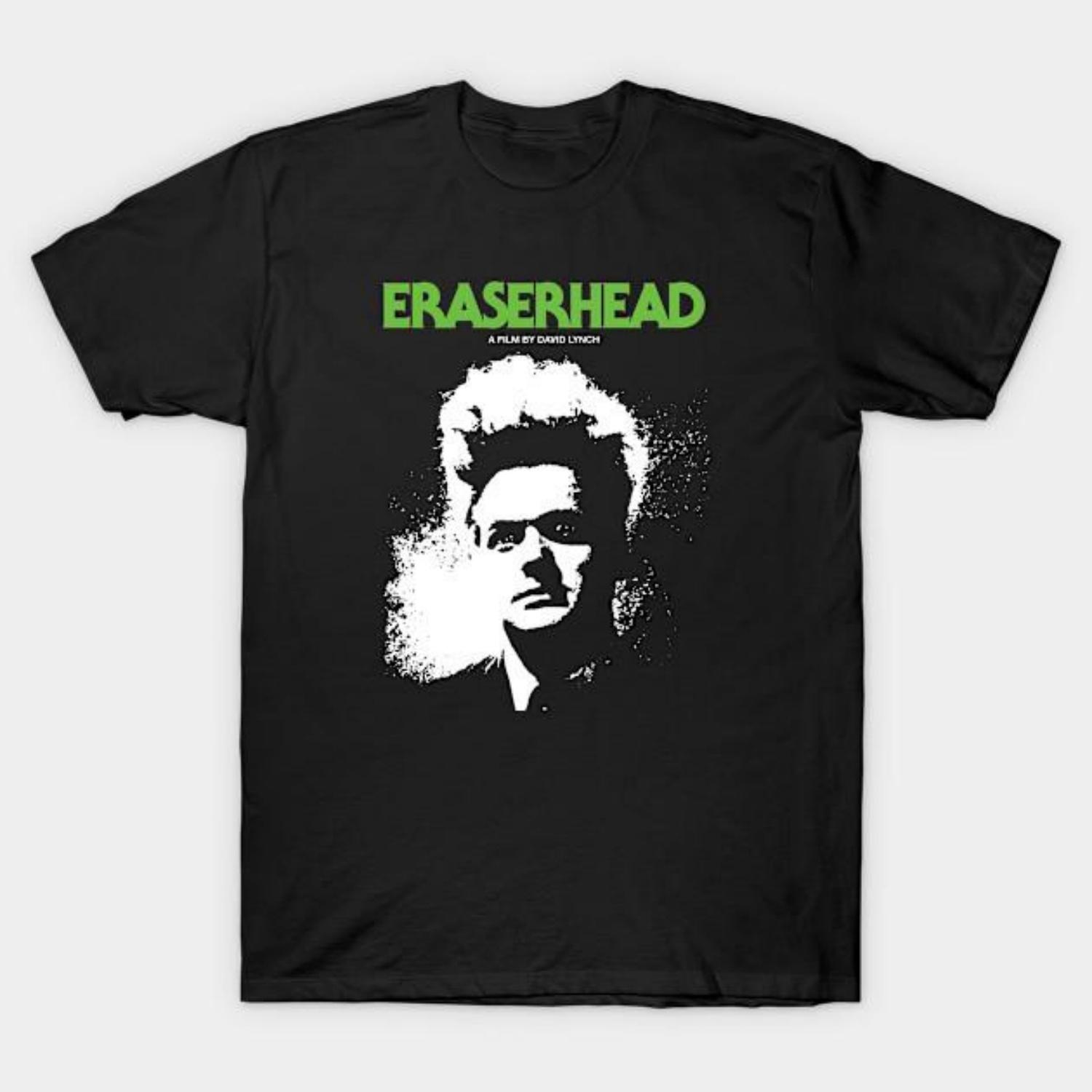 

Men Black Print T-shirt Eraserhead Poster No-Cut Transfer Paper Print Cotton Tshirt S чёрный