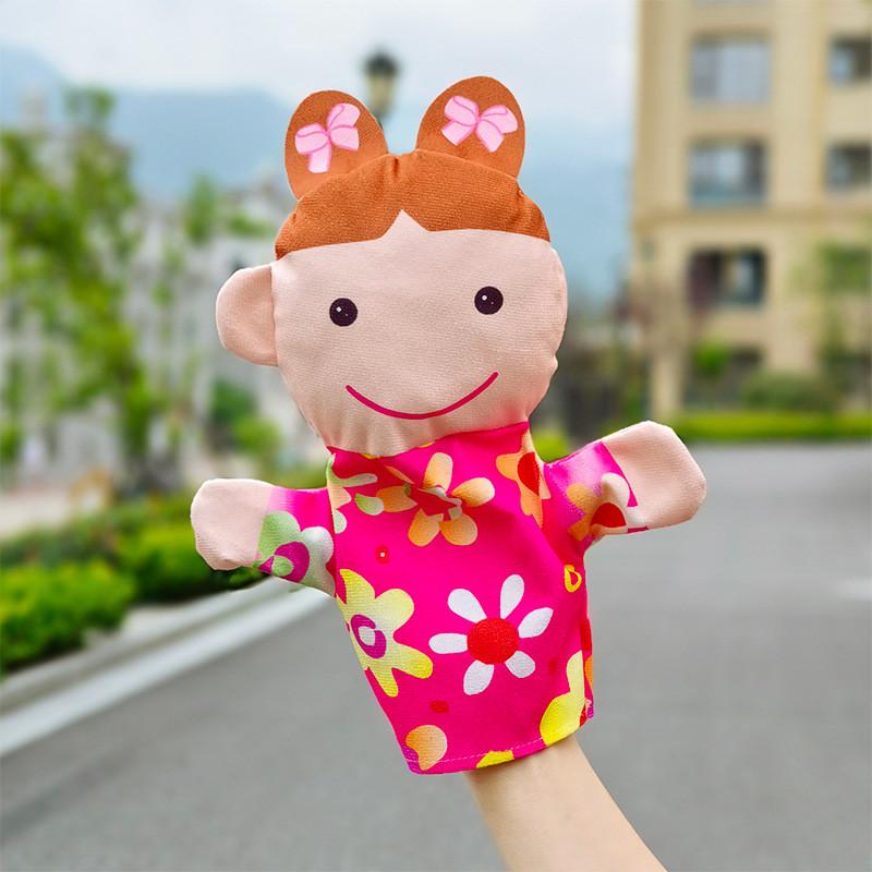 Family Plush Members Glove Puppet With Short Plush Preschool Entertainment Doll