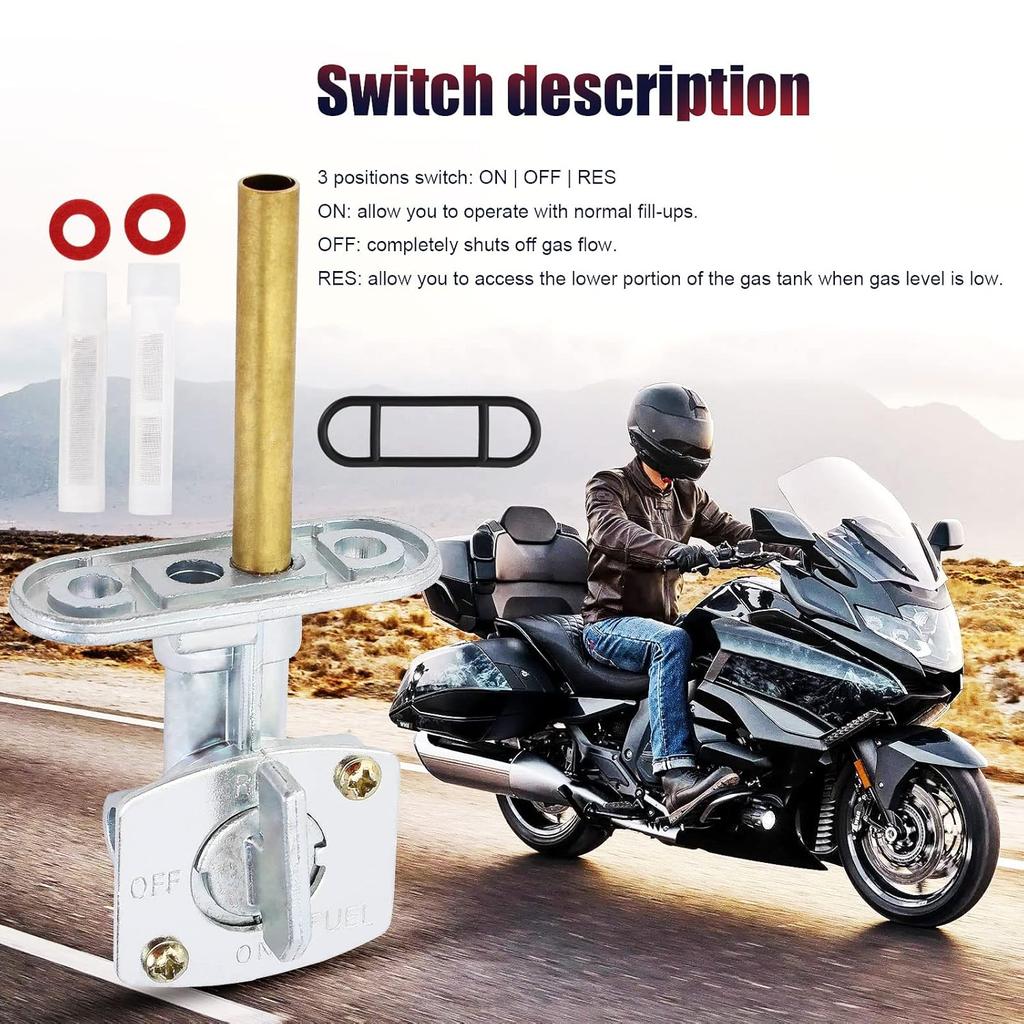 0470-445 Fuel Shut Off Gas Tank Petcock Valve Switch Compatible with Arctic Cat 250 300 400 500 375 454 0470-344 0470-363 0470-365 0470-401 DVX MRP