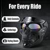 Skull Mask Motorcycle Mask Bicycle Riding Windproof Full Face Skeleton Protective Mask Colored Goggle Tactical Cycling Bike