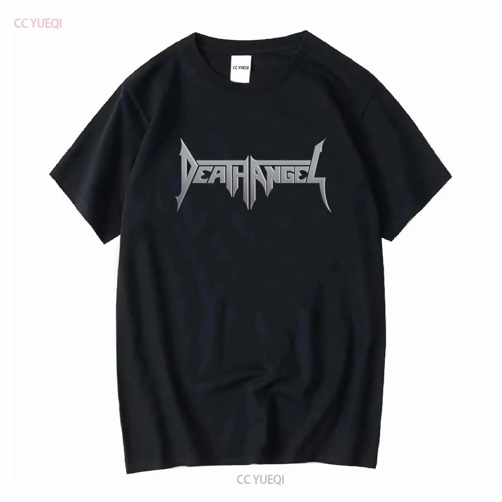 DEATH ANGEL Grey Logo T SHIRT Brand New S M XL 2XL long or short sleeves vintage Washed Casual Top For Everyday Wear Breathable