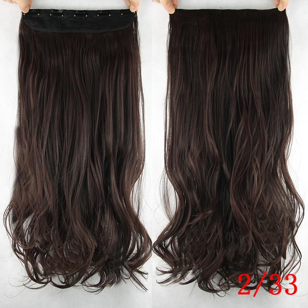 60 Cm Long Synthetic Hair Clip In Hair Extension Heat Resistant Hairpiece Natural Wavy Hair Piece