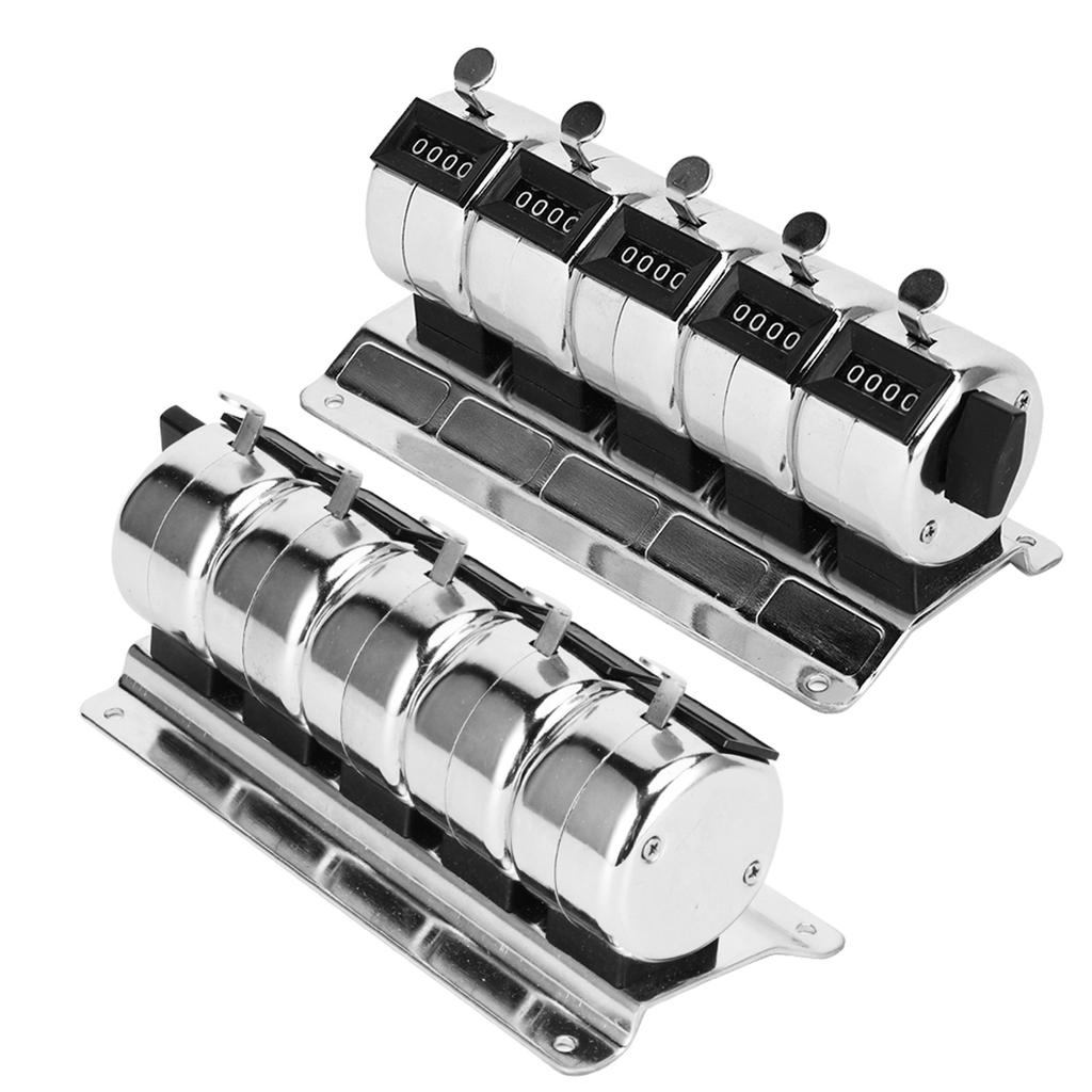 Mechanical Counter Metal Manual Clicker 4?Digit 5 Units Stainless Steel Tally Hardware Tools