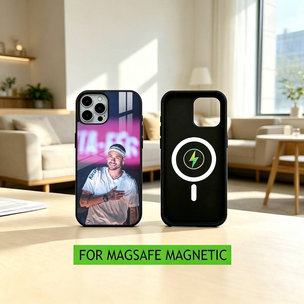 N-Neymar J-jr Fußball 10 Handyhülle Für iPhone17,16,15,14,13,12,11 Plus,Pro Magnetisch mit Magsafe Kabelloses Laden