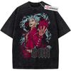 Hot Sale Anime Peripherals The Seven Deadly Sins Ban Print Tshirt Men Women Vintage Washed Cotton Top Oversized Summer New Tees