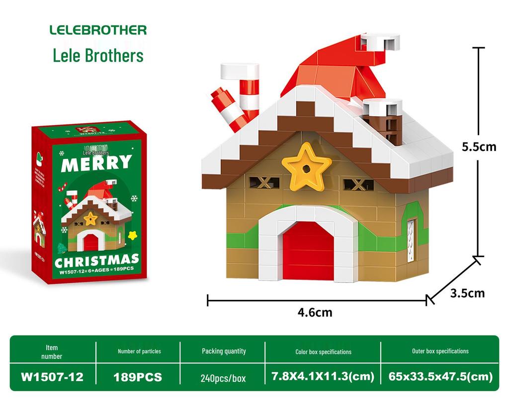 Stavebnice Santa Clause z mikročástic: 60 typů, Slepá krabička kompatibilní s Lego