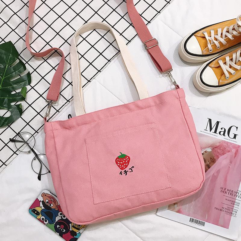 Avocado messenger bag trendy bag new canvas bag simple literary shoulder bag