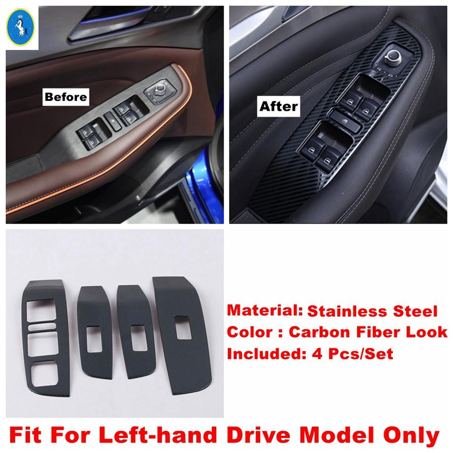 Carbon Fiber Look Car Head Lamps / Lift Button / Air AC / Gear Box Panel ABS Accessories Cover Trim For Haval F7 F7X 2018 -