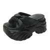 9CM Design Platform Slippers 2025 Women Summer Wear New Style Increase Sandals Casual Muffin Flip-flops Beach Shoes
