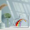 2D Flat Heart-Shaped Acrylic Pet Memorial Gift Desktop Decorative Plaque, Rainbow Bridge Design, Home Decor Plaque Hanging Wall Art Decorative Garden