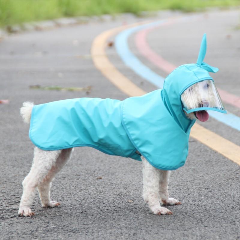 Cute Small Dog Raincoat PU Waterproof Hooded Cape Teddy Bichon Corgi All