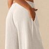 Damenhose Lässige Weitbeinige Hose Elastischer Bund Verstellbarer Kordelzug Einfarbig Locker Geschnittene Hose Arbeit Reise Alltagskleidung