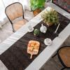 Restoranlar İçin Imanqi Yun Beyaz Renk Bloklu Patchwork Oyma Masa Örtüsü
